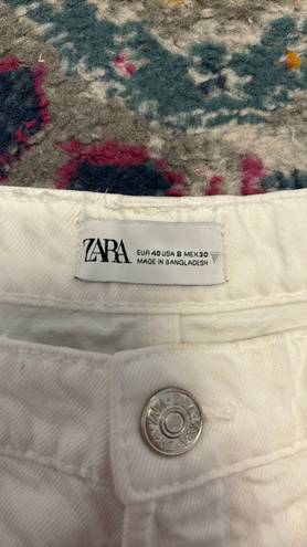 ZARA White Jean Shorts