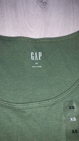 Gap Ribbed Olive Green Tank Top