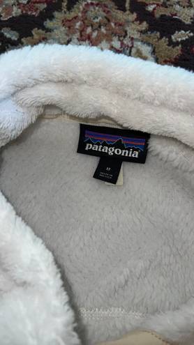 Patagonia White Fleece Button Pullover