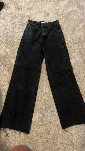 ZARA Black Wide Leg Jeans