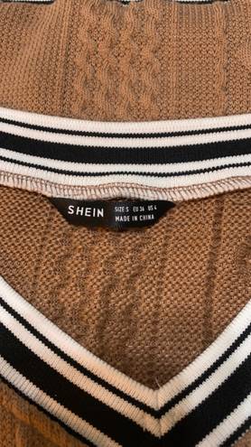 Brown Knit Sweater Vest