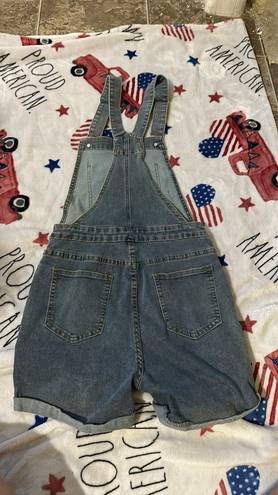 Short Overalls Open Back Blue Size M