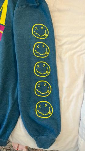 Urban Outfitters Nirvana Smile Overdyed Crew Neck Sweatshirt