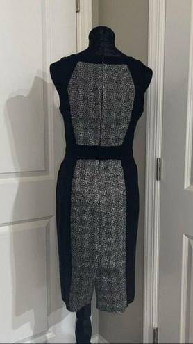 White House | Black Market  Houndstooth Black Midi Sheath Dress Sz 4 ❤️