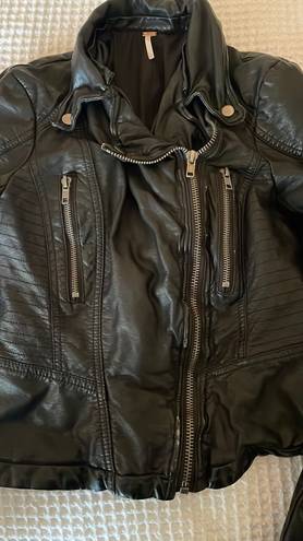 Free People Black Leather Jacket