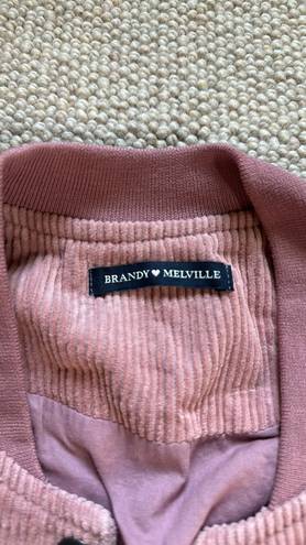 Brandy Melville Pink Corduroy Jacket