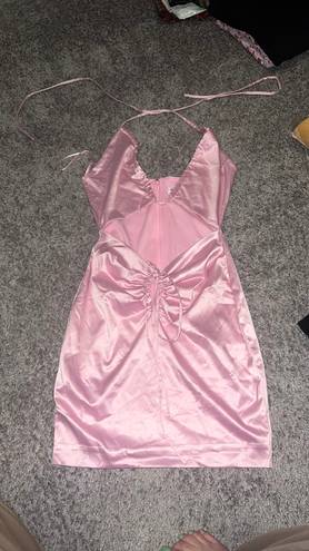 Tic Toc Pink Silk Mini Dress