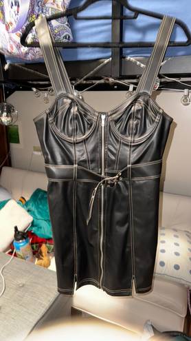 Urban Outfitters Black Leather Dress