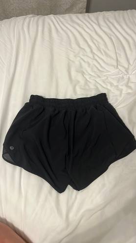 Lululemon Black Hotty Hot Shorts 4”