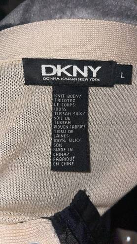 DKNY Silk Buttoned Cardigan Top