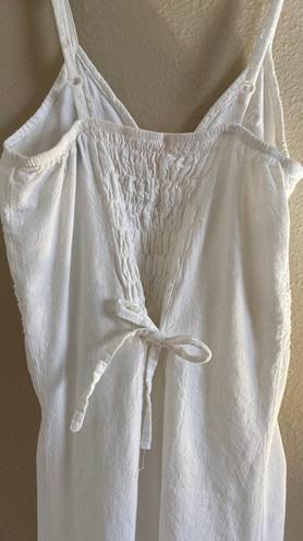 Vintage 100% Cotton White Lace Fringe Dress