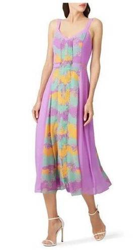 Three Floor  Pastel Plisse Rent the Runway Midi dress sz 4 MSRP $420