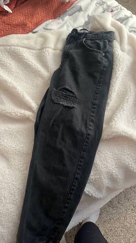 Garage Straight Leg Black Jeans