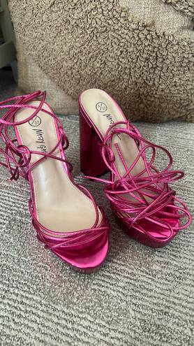 Nasty Gal Pink Platform Heels