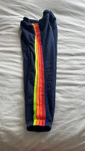 Aviator Nation Navy Neon Stripe  Sweatpants