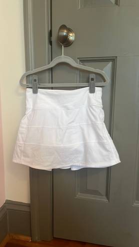 Lululemon White Pace Rival Skirt