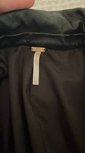 Free People Black Leather Jacket