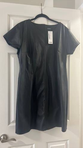 Boohoo Leather Shift Dress