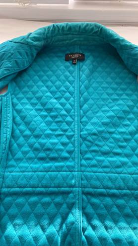 Talbots vest quilted look inside & out button down front pockets size XSmall