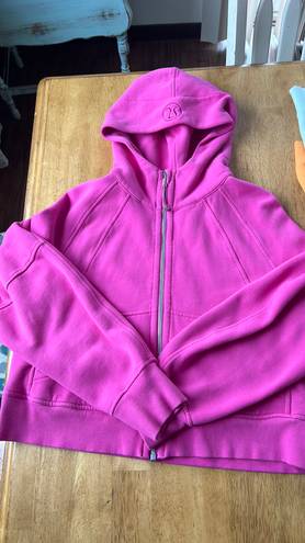 Lululemon sonic pink scuba oversized full zip hoodie 