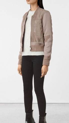 All Saints | Craddock Suede Bomber Jacket Size 00