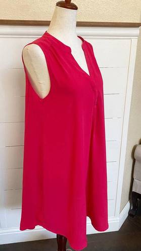 Lush Clothing LUSH V-Neck Button Front Raspberry Sleeveless Mini Dress SZ M