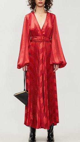 Alexis 
Salomo Pleated Geo Print Dress Size Medium