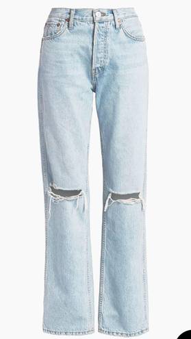 RE/DONE High-Rise Ripped-Knee Loose Jeans