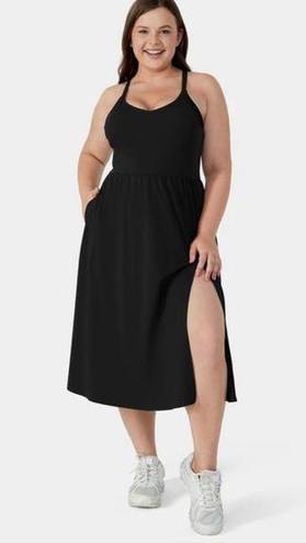 Halara Everyday Midi Chill Dress in Black Size XL New w/Tag Retail $54.95