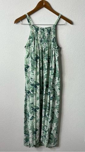 Christy Dawn  RARE Banana Leaf Tropical Palm Leaves Printed Sleeveelss Dress S