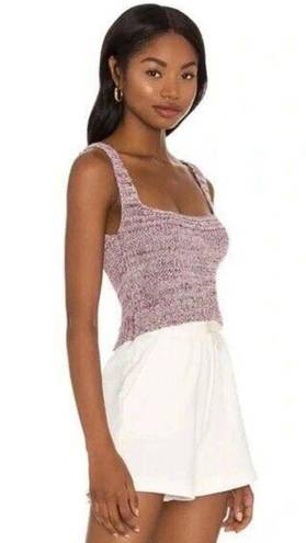 Lovers + Friends Marlene Crochet Knit Tank Top Purple Pink Size Medium