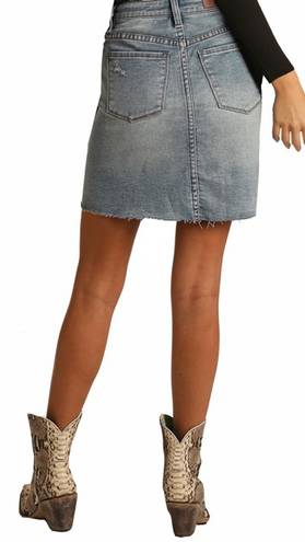 Tinseltown New!  Denim Asymmetrical Button Front Skirt Size XL