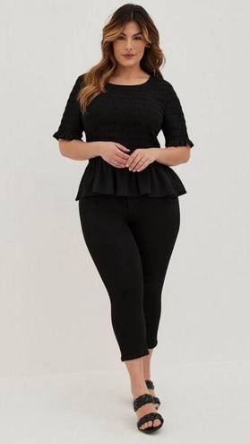 Torrid  Plus Size Peplum Chiffon Smocked Top