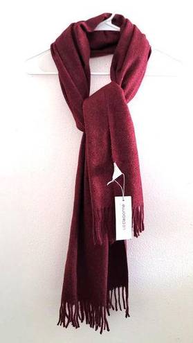 Liz Claiborne  Burgundy Heather Fringed Scarf Shawl NEW