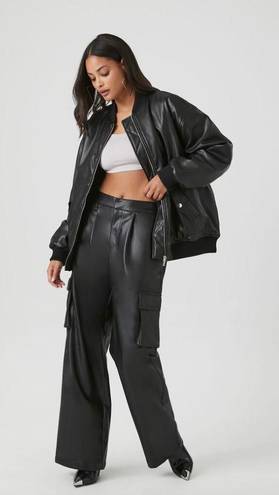 Forever 21 Leather Bomber Jacket