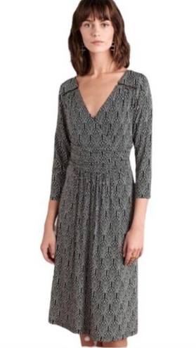 Maeve Anthro  galena print 3/4 sleeve midi dress small