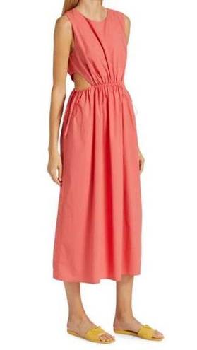 Rails  Yvette Cut-Out Midi Dress Women's Size Small Coral Sleeveless NWT