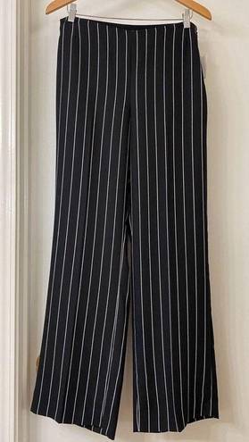 CeCe Wide Leg Black/White Striped Pant