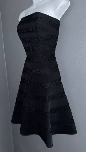 White House | Black Market  A-Line Black 50s Strapless Formal Dress XS - Small 0