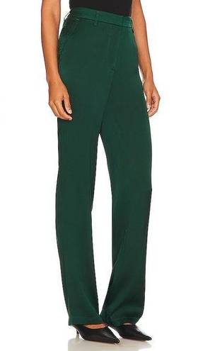 ANINE BING Classic Pant In Emerald Silk