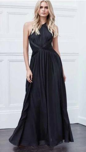 L'Agence  Marvella Dress in Black Maxi Size 4 High Neck Formal Gown