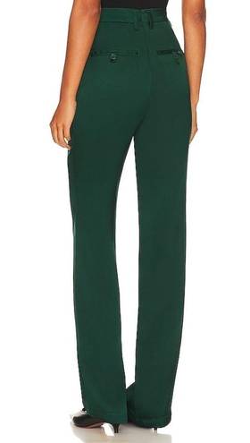 ANINE BING Classic Pant In Emerald Silk