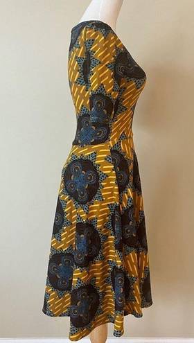 LuLaRoe Yellow Flower Paisley Dress XXS