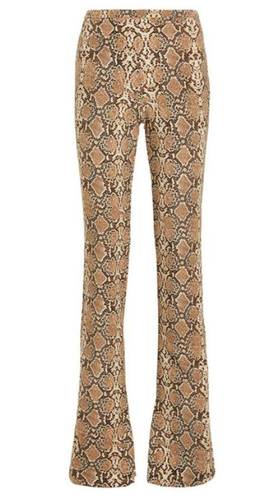 ANINE BING 💕💕 Cigarette Python Trousers ~ Split Cuff Snakeskin Print XS NWT