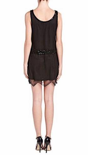 Walter Baker Black Beaded Mini Dress