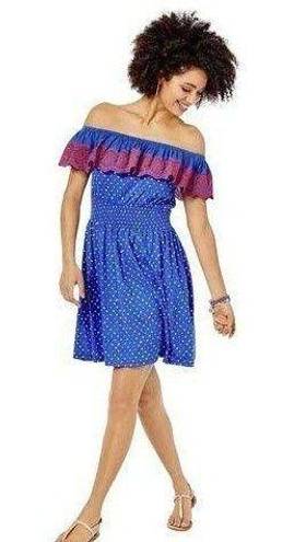 Lilly Pulitzer  Kalawa Off the Shoulder Borealis Blue Dress Size M NEW