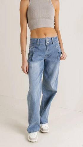 Bohme NWT  Vera Wide Leg Light Wash Jeans