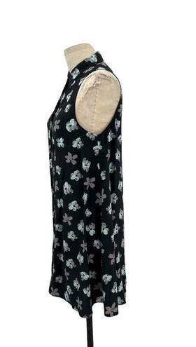 Equipment  Mina Petunia Printed Dress Black Floral Silk Size XS