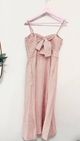 Hunter Bell  Maxwell Midi Dress Terracotta Gingham Size 2