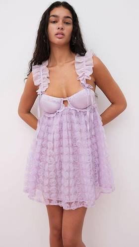 For Love & Lemons Poppy Mini Dress in Lilac Purple Size M - $200